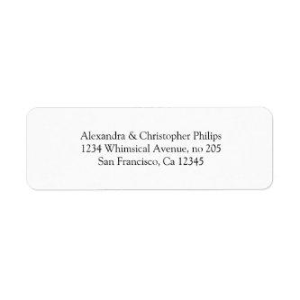 Elegant Serif Simple Return Address DYI Label