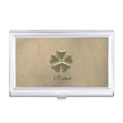 Elegant  Shamrock Patrick's Day Leather  Case