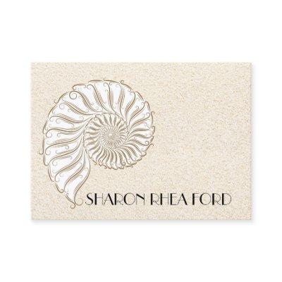Elegant Shell Contact Numbers / Business Calling Card