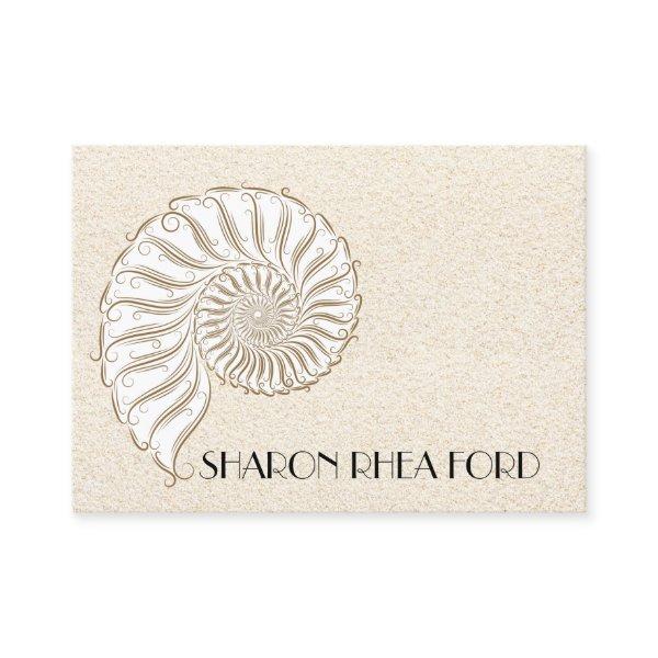 Elegant Shell Contact Numbers / Business Calling Card