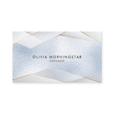 Elegant Shine Sky Blue Gold White Facets