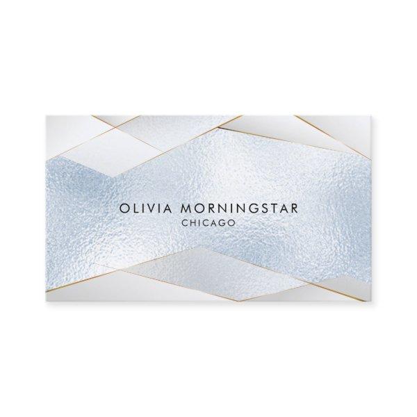 Elegant Shine Sky Blue Gold White Facets