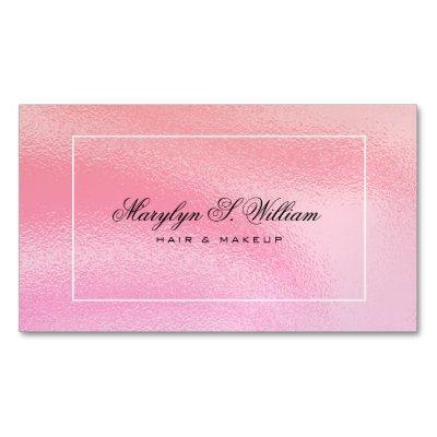 Elegant Shinny pink Hair & Makeup Salon Beautician  Magnet