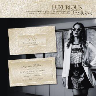 Elegant Silk Cream Snake Pattern with Monogram