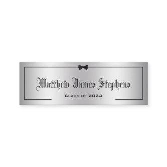 Elegant Silver 2 Formal Graduation Name Card