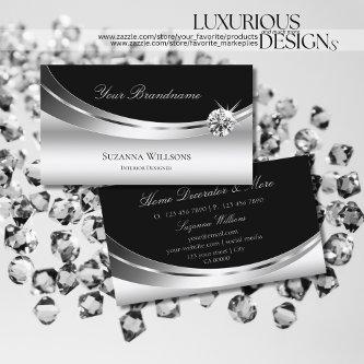 Elegant Silver and Black with Sparkle Diamond Chic