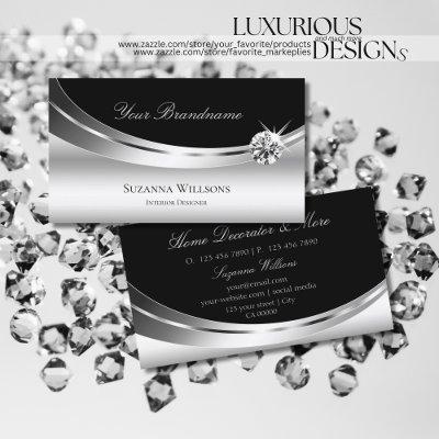Elegant Silver and Black with Sparkle Diamond Chic