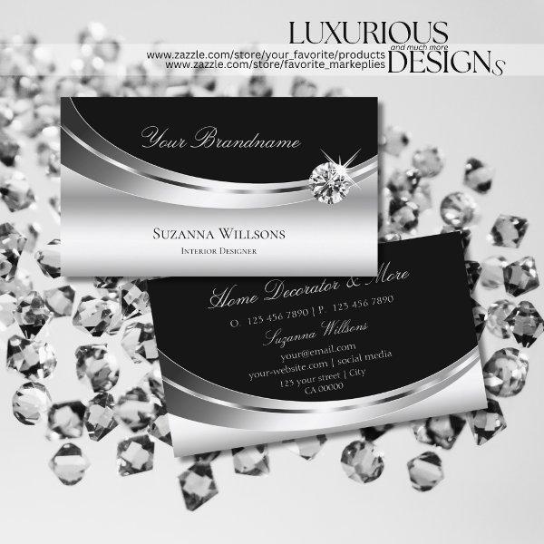 Elegant Silver and Black with Sparkle Diamond Chic