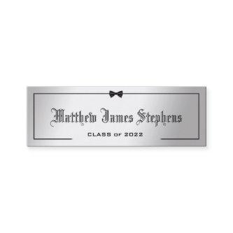 Elegant Silver Formal Graduation Name Card Insert