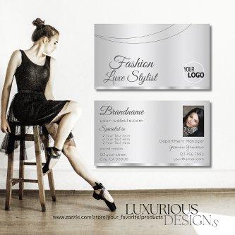 Elegant Silver Glamorous with Logo and Photo