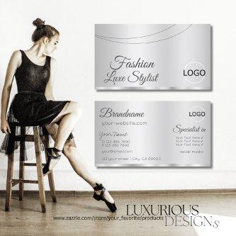 Elegant Silver Glamorous with Logo Professional