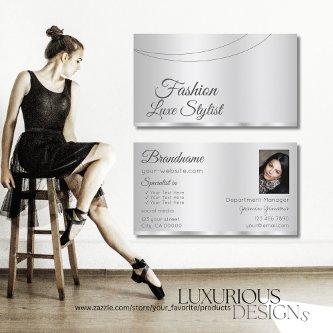 Elegant Silver Glamorous with Photo Professional