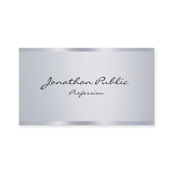 Elegant Silver Minimalist Trendy Typography Modern
