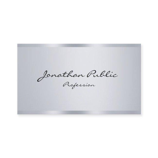 Elegant Silver Minimalist Trendy Typography Modern