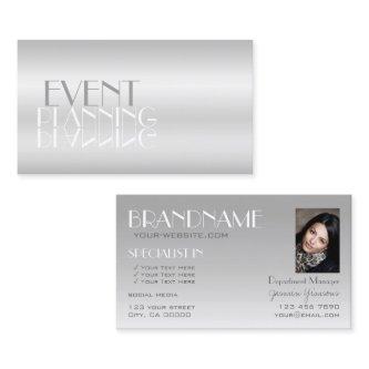 Elegant Silver Mirror Letters with Photo Modern