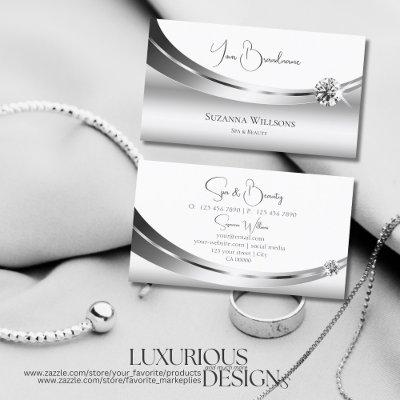 Elegant Silver White with Sparkling Diamond Noble
