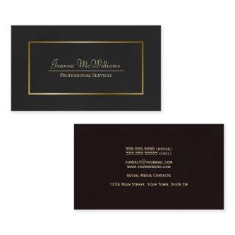 Elegant Simple Black & Gold Professional