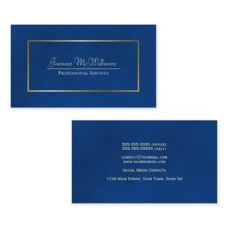 Elegant Simple Blue & Gold Professional