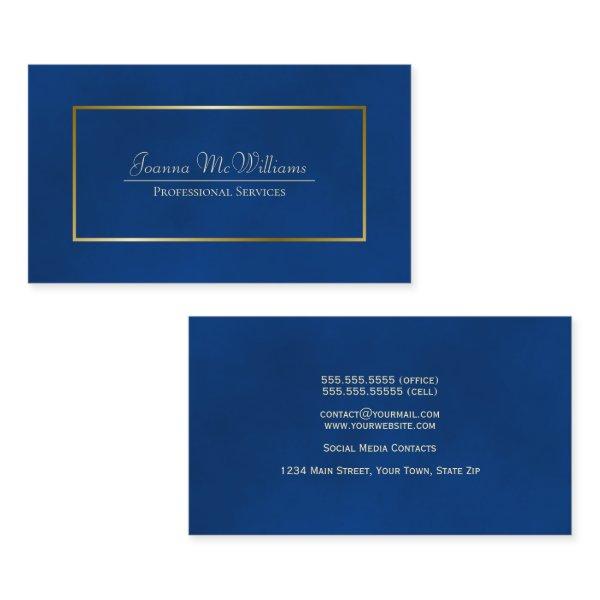 Elegant Simple Blue & Gold Professional