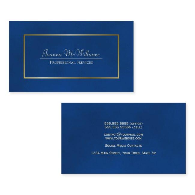 Elegant Simple Blue & Gold Professional