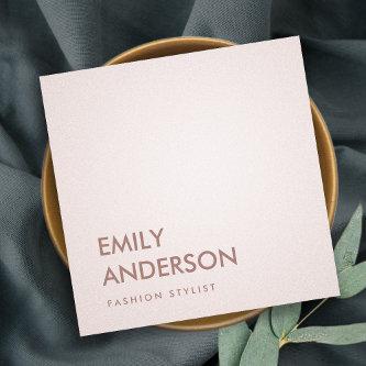 ELEGANT SIMPLE BLUSH PINK ROSE GOLD PROFESSIONAL SQUARE
