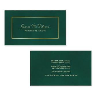 Elegant Simple Emerald Green & Gold Professional