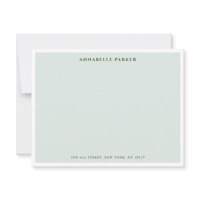 Elegant Simple Grey and White border Thank You Card