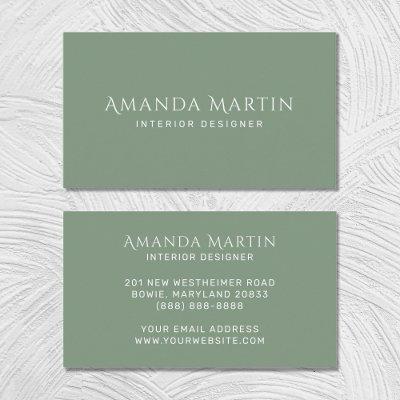 Elegant Simple Minimalist Sage Green Boho