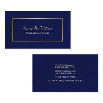 Elegant Simple Navy Blue & Gold Professional