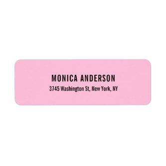 Elegant Simple Pink Unique Original Professional Label