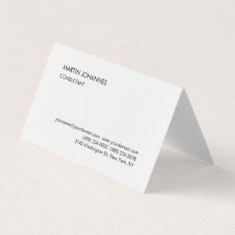Elegant Simple Plain Black White Personalized