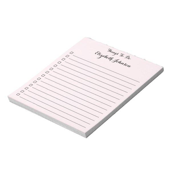 Elegant Simple Stylish Lined Checklist To Do List Notepad
