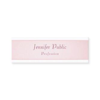 Elegant Simple Template Rose Gold White Modern Mini