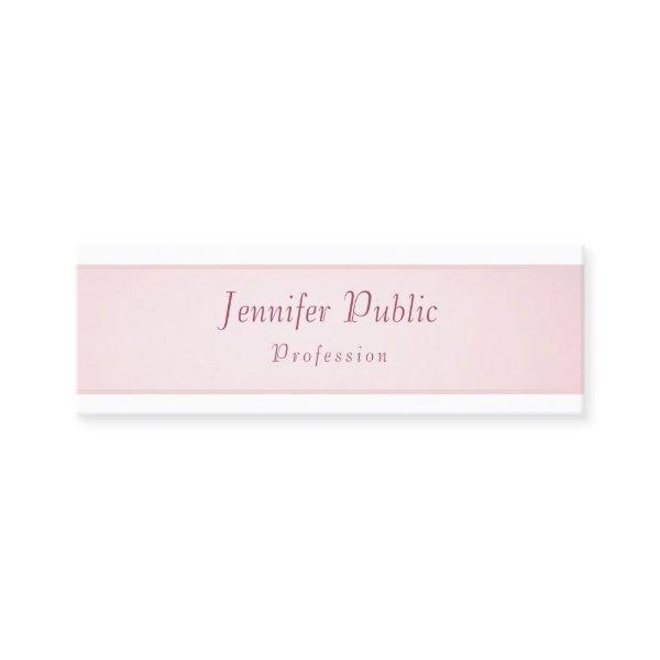 Elegant Simple Template Rose Gold White Modern Mini