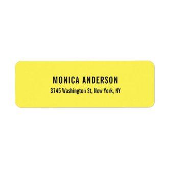 Elegant Simple Yellow Unique Original Professional Label