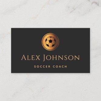 Elegant Soccer Coach Player Instructor Gold Ball