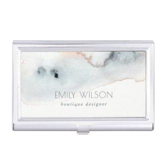 Elegant Soft Aqua Blue Gold Watercolor Beachy  Case