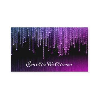 Elegant Sparkle Purple Crystal Rhinestone Black