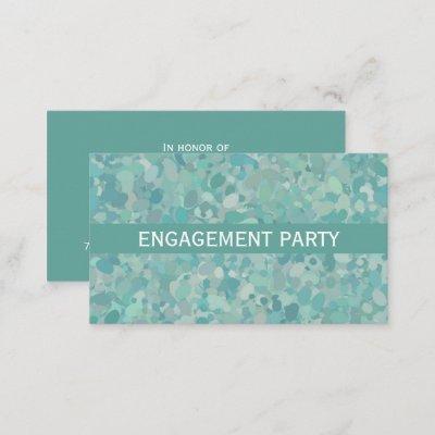 Elegant Stone Dot Engagement Party Ticket Invite