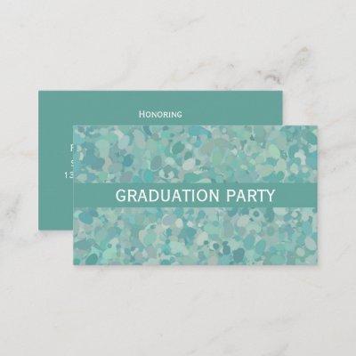 Elegant Stone Dot Graduation Party Ticket Invite