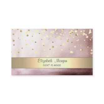 Elegant Stripe Confetti Rose Gold