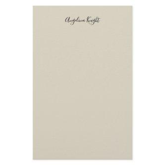 Elegant Stylish Chic Plain Handwriting Script Stationery
