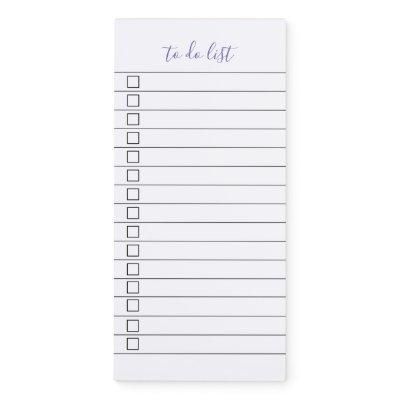 Elegant Stylish Chic To-Do List Handwriting Script Magnetic Notepad