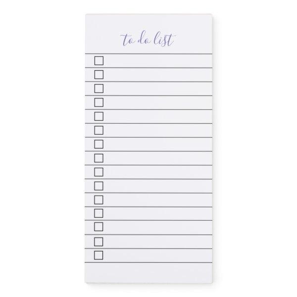 Elegant Stylish Chic To-Do List Handwriting Script Magnetic Notepad