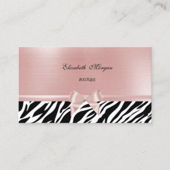 Elegant Stylish Chic Zebra Print,Pink Bow