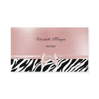 Elegant Stylish Chic Zebra Print,Pink Bow