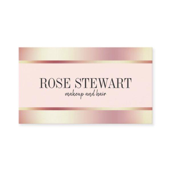 Elegant stylish copper rose gold makeup and hair
