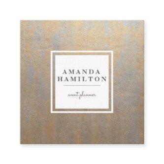 Elegant Stylish Distressed gray gold professional Square