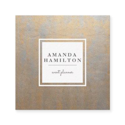 Elegant Stylish Distressed gray gold professional Square