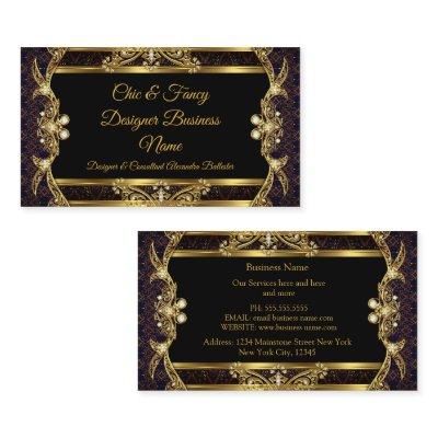 Elegant Stylish Gold Black Brocade Designer